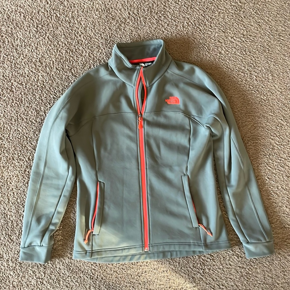 North Face Zip Light Jacket Womens Grey Medium